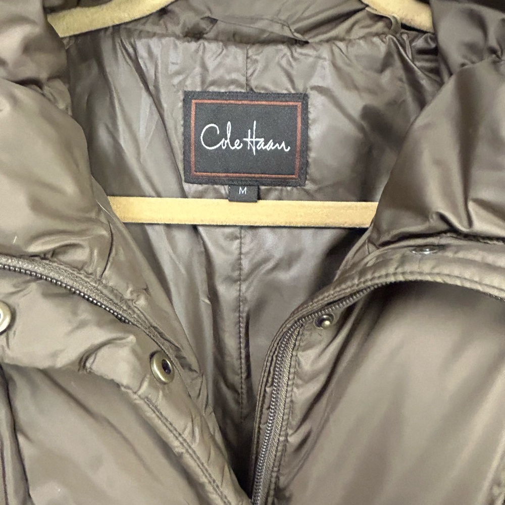 Cole Haan Brown Puffer Coat - Picture 2 of 6